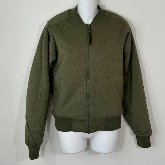 Prana Green and Brown Bomber Jacket - Picture 5 of 8